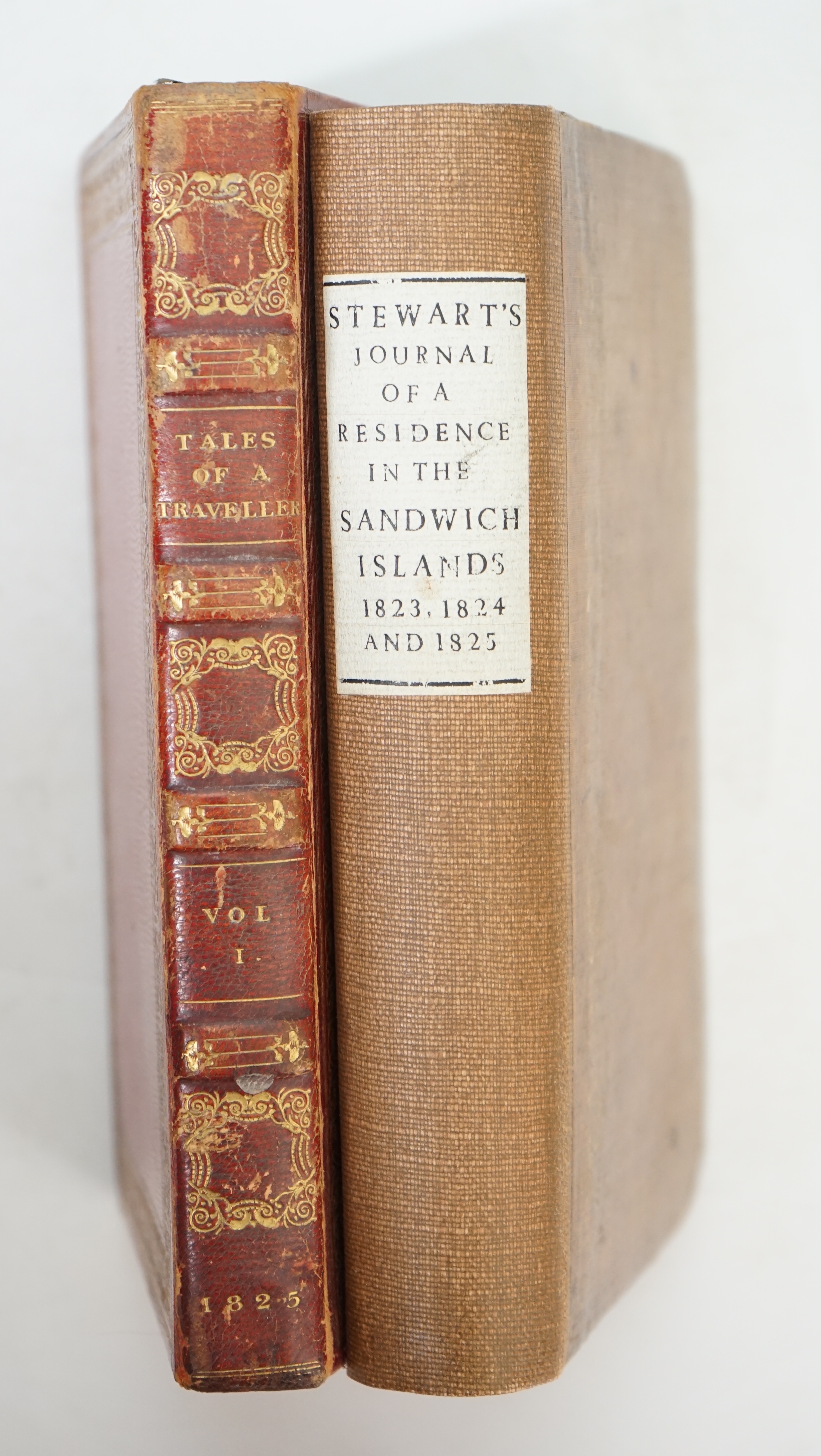 Stewart, Charles Samuel - Journal of a Residence in the Sandwich Islands, during the years 1823, 1824, and 1825, 3rd edition, 8vo, rebound cloth, with 1 folded engraved map and 1 plate (of 3), H. Fisher, Son, & P.Jackson